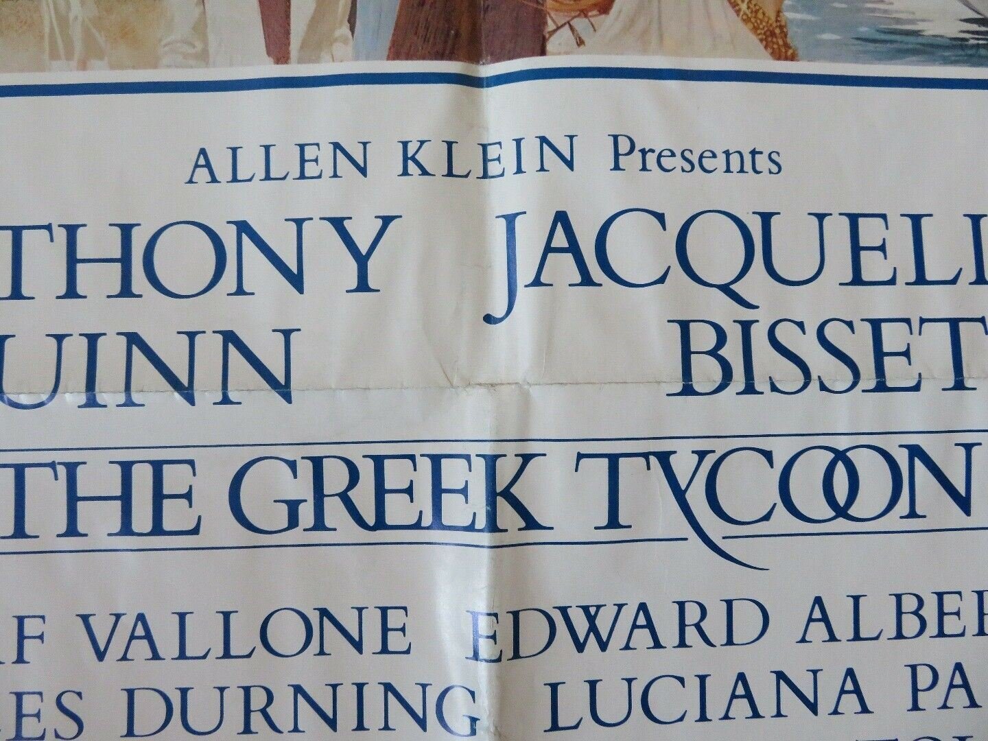 GREEK TYCOON FOLDED US ONE SHEET POSTER ANTHONY QUINN JACQUELINE BISSET 1978 Movie posters