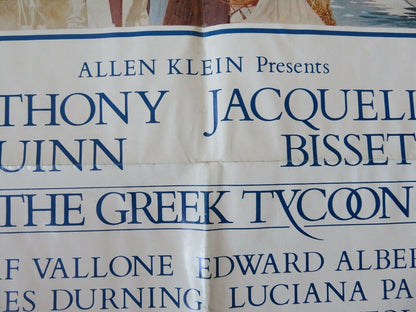 GREEK TYCOON FOLDED US ONE SHEET POSTER ANTHONY QUINN JACQUELINE BISSET 1978 Movie posters