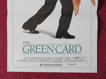 GREEN CARD FOLDED AUSTRALIAN DAYBILL POSTER GÉRARD DEPARDIEU ANDIE MACDOWELL '90 Movie posters