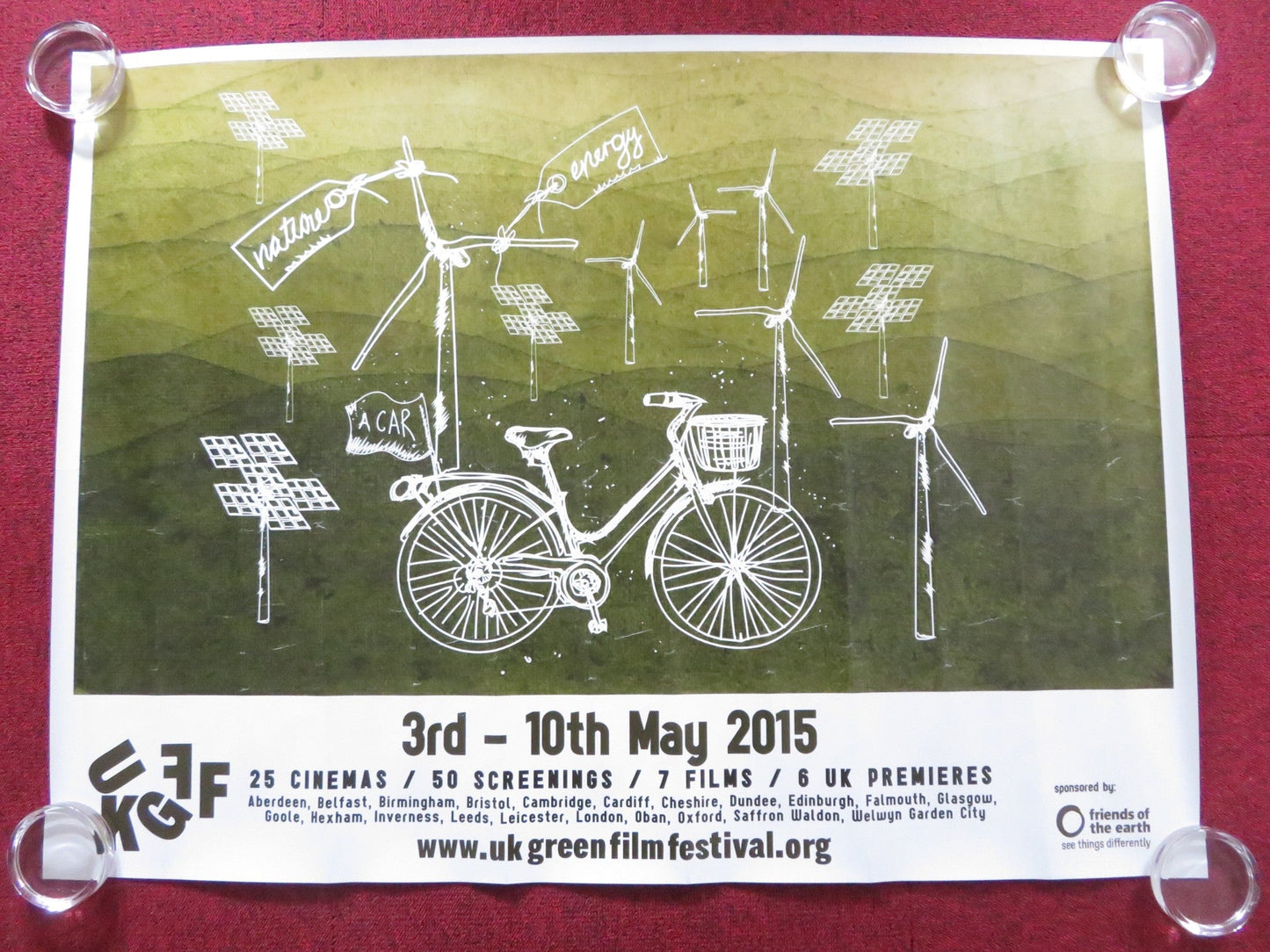 GREEN FILM FESTIVAL UK QUAD (30"x 40") ROLLED POSTER 2015 Rendezvous Cinema Movie posters
