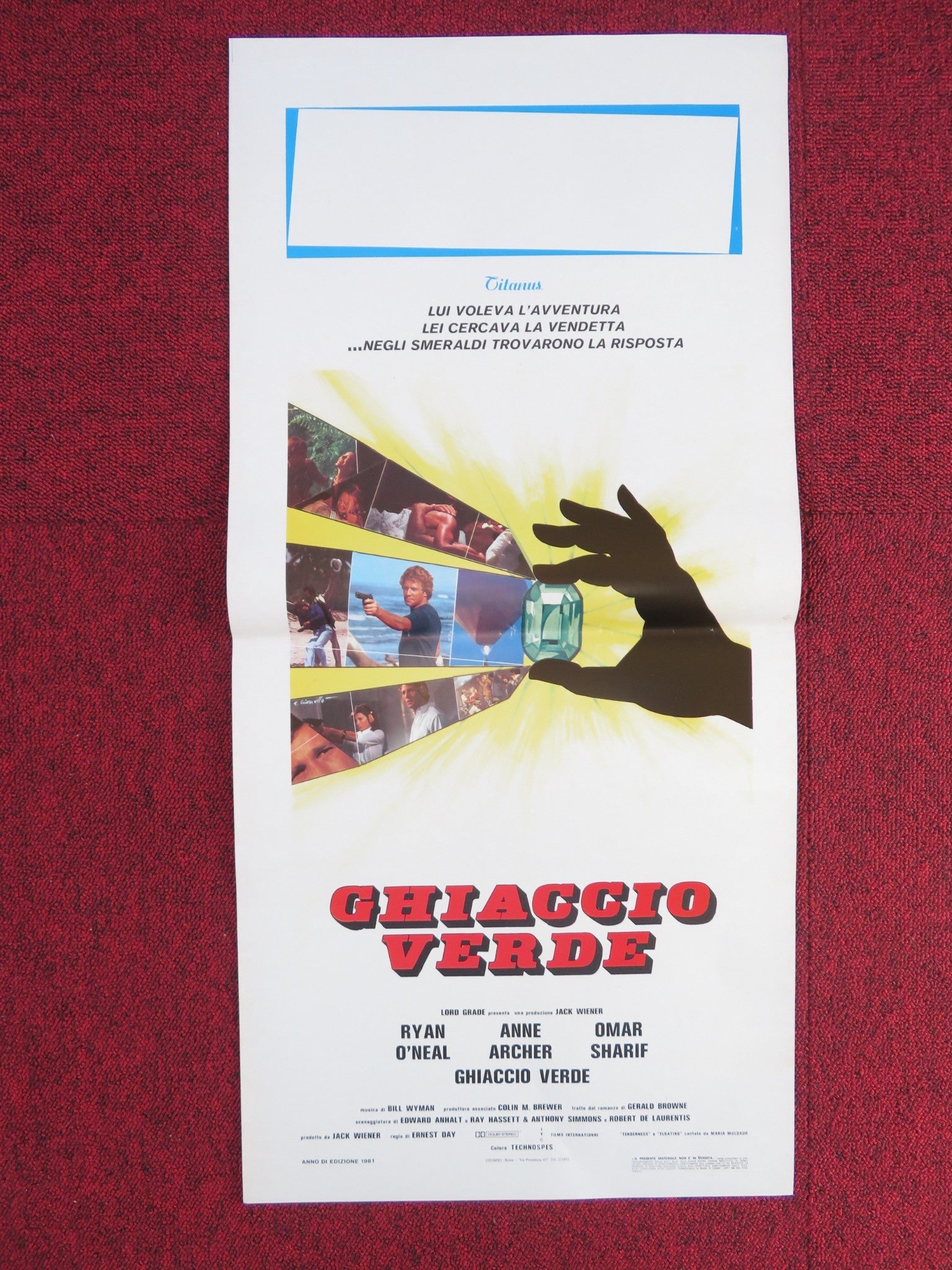GREEN ICE ITALIAN LOCANDINA POSTER RYAN O'NEAL ANNE ARCHER 1981 Rendezvous Cinema Movie posters