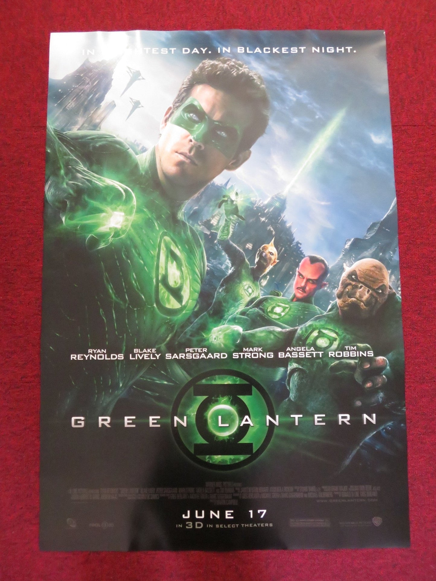 GREEN LANTERN US ONE SHEET ROLLED POSTER RYAN REYNOLDS BLAKE LIVELY 2011 Rendezvous Cinema Movie posters