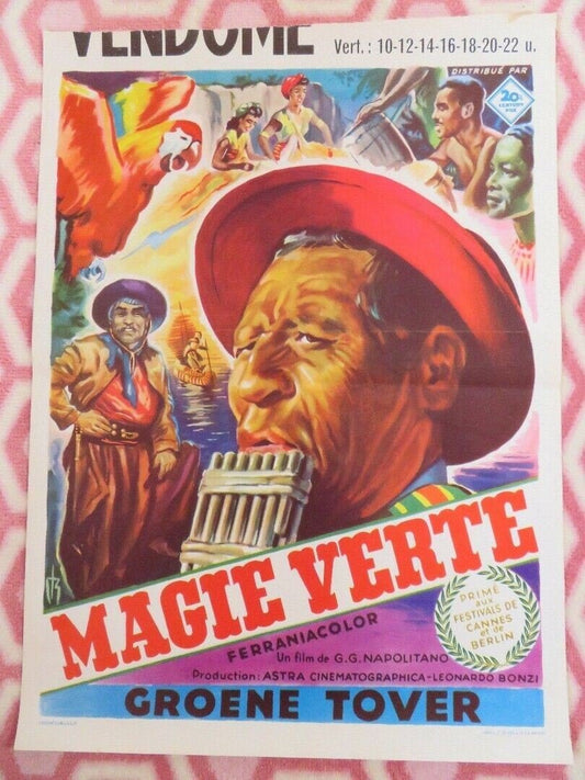 GREEN MAGIC / MAGIE VERTE BELGIUM (19.5"x 14") POSTER CARLOS MONTALBAN 1953 Movie posters