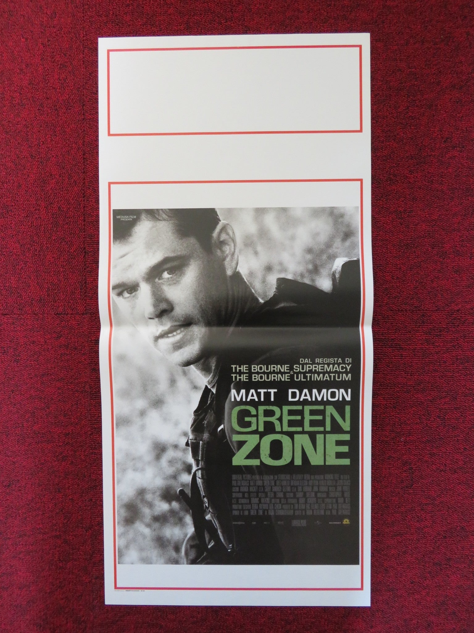 GREEN ZONE ITALIAN LOCANDINA POSTER MATT DAMON IGAL NAOR 2010 Rendezvous Cinema Movie posters