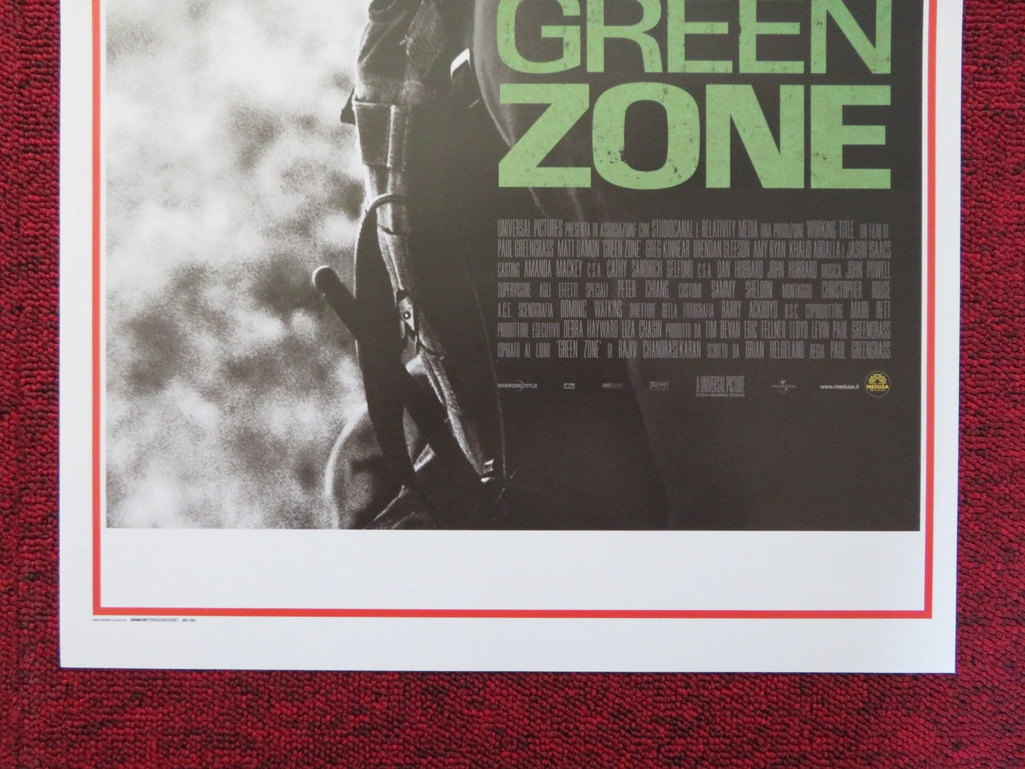 GREEN ZONE ITALIAN LOCANDINA POSTER MATT DAMON IGAL NAOR 2010 Rendezvous Cinema Movie posters