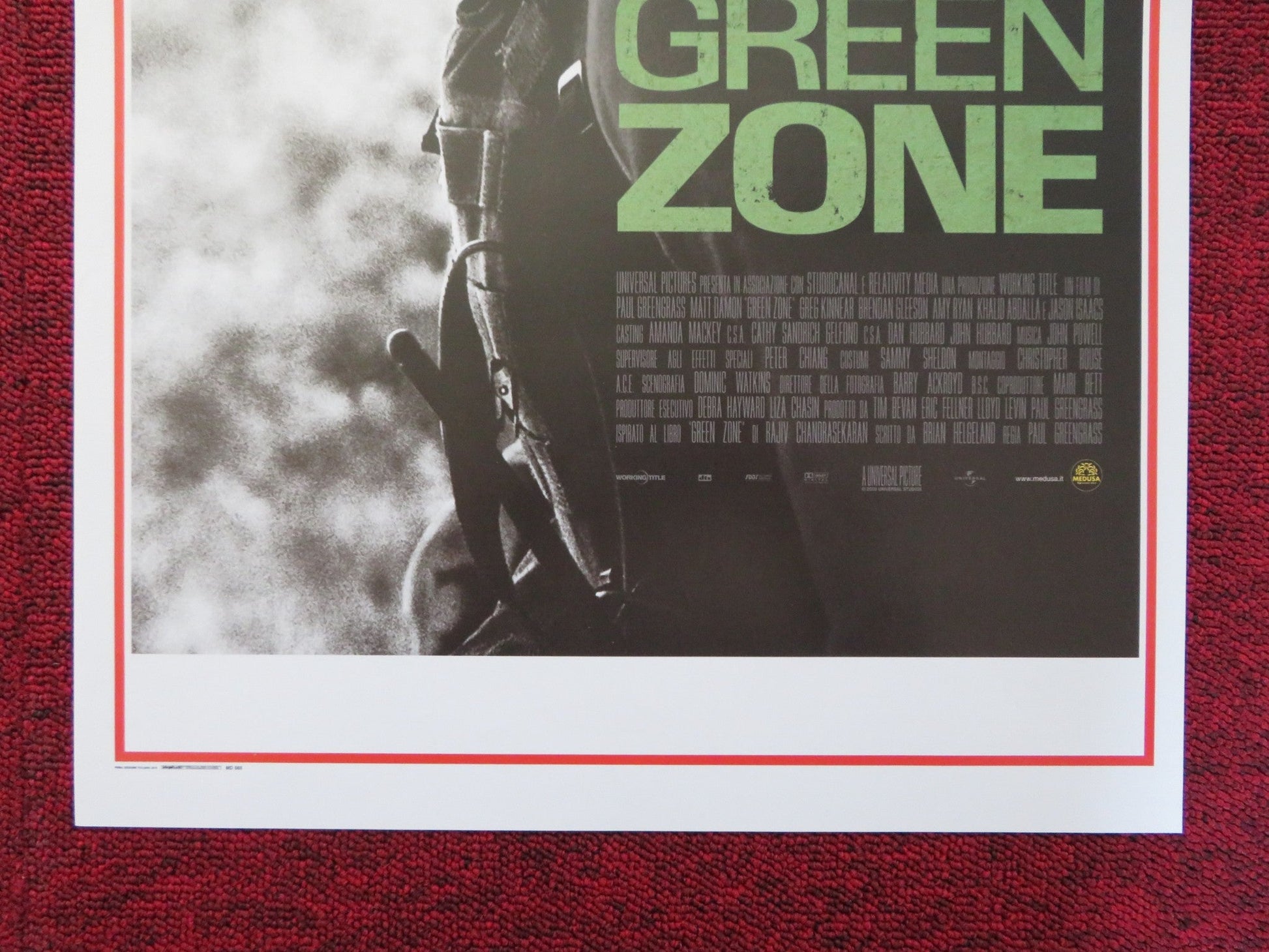 GREEN ZONE ITALIAN LOCANDINA POSTER MATT DAMON IGAL NAOR 2010 Rendezvous Cinema Movie posters