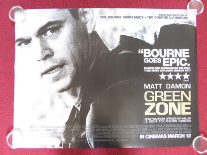 GREEN ZONE UK QUAD (30"x 40") ROLLED POSTER MATT DAMON IGAL NAOR 2010 Rendezvous Cinema Movie posters