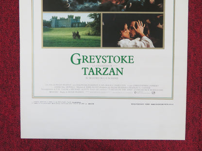 GREYSTOKE: THE LEGEND OF TARZAN, LORD OF THE APES ITALIAN LOCANDINA POSTER 1984 Rendezvous Cinema Movie posters