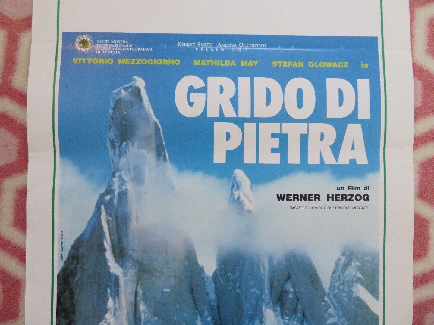 GRIDO DI PIETRA / Scream of Stone ITALIAN LOCANDINA (27.5"x13") POSTER 1991 Movie posters
