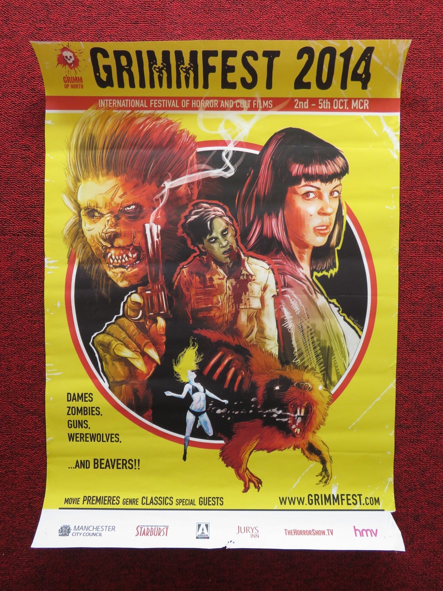 GRIMMFEST 2014 UK POSTER HORROR MOVIE FESTIVAL Rendezvous Cinema Movie posters