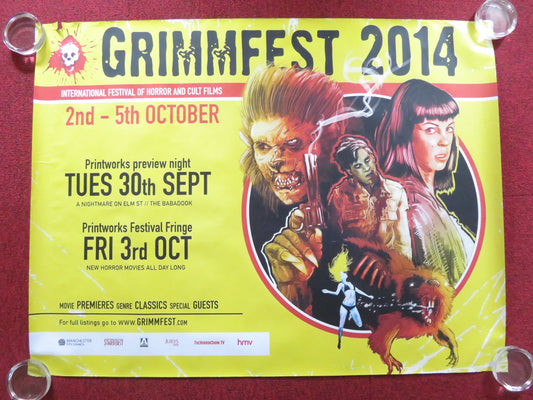 GRIMMFEST UK QUAD (30"x 40") ROLLED POSTER MOVIE FESTIVAL 2014 Rendezvous Cinema Movie posters