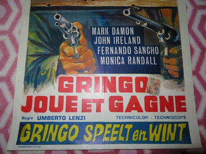 GRINGO JOUE ET GAGNE BELGIUM (21"x 14") POSTER MARK DAMON JOGH IRELAND 1968 - Rendezvous Cinema