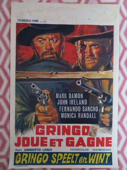 GRINGO JOUE ET GAGNE BELGIUM (21"x 14") POSTER MARK DAMON JOGH IRELAND 1968 - Rendezvous Cinema