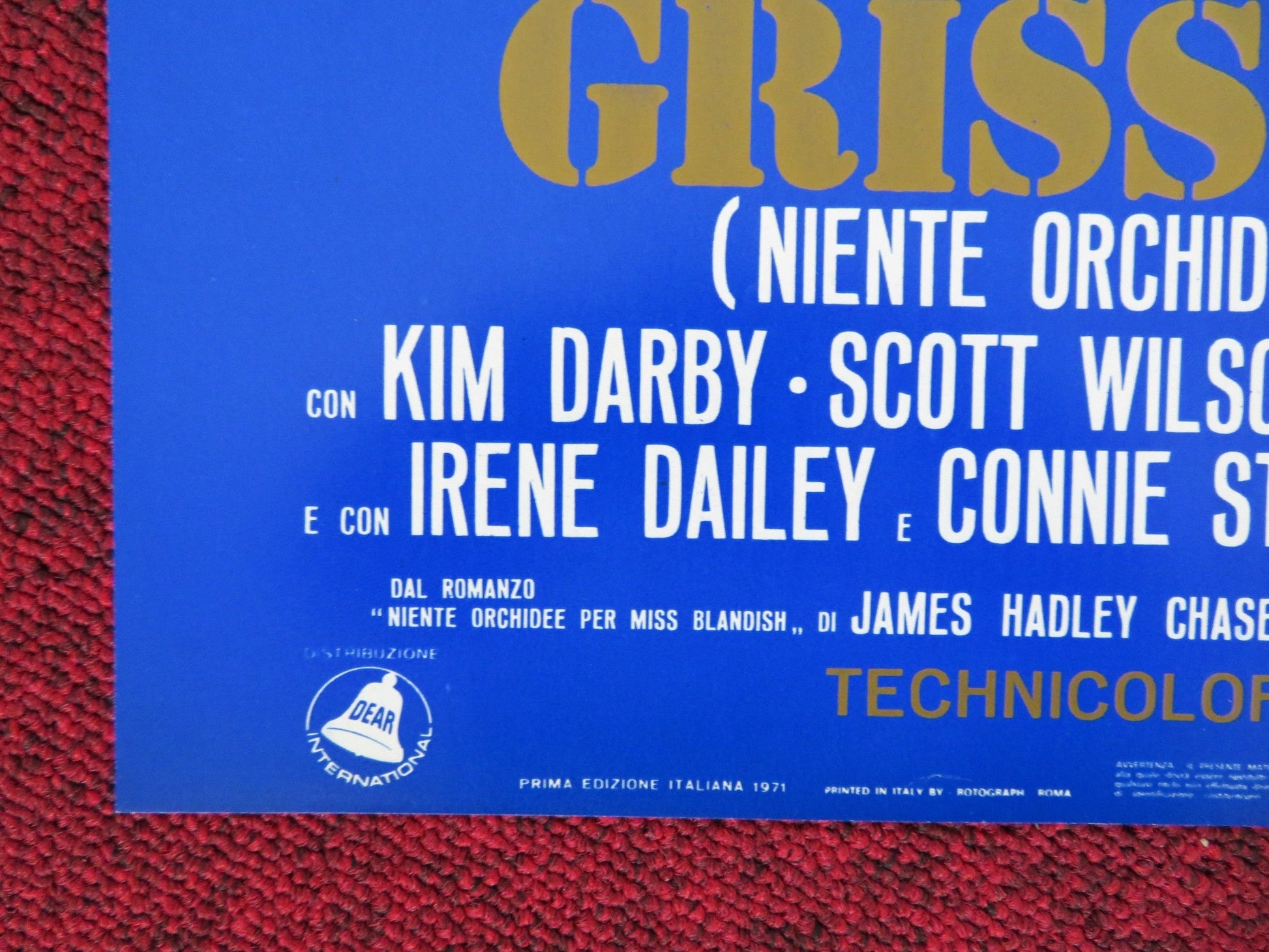 GRISSOM GANG - E ITALIAN FOTOBUSTA POSTER KIM DARBY SCOTT WILSON 1971 Rendezvous Cinema Movie posters
