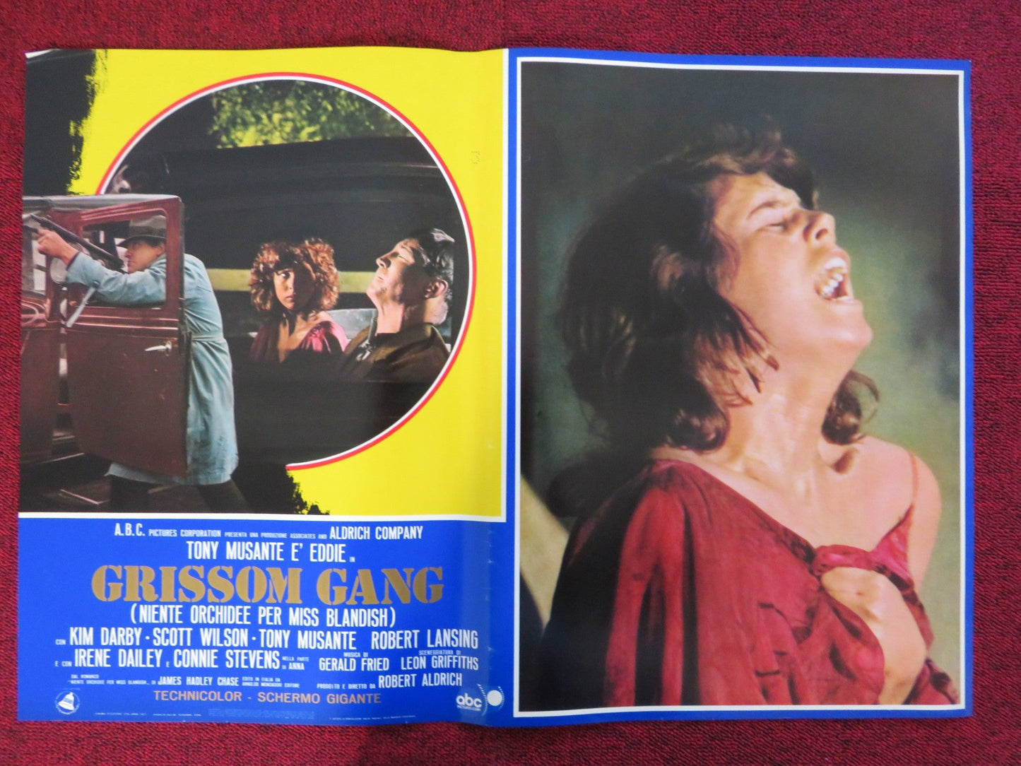 GRISSOM GANG - H ITALIAN FOTOBUSTA POSTER KIM DARBY SCOTT WILSON 1971 Rendezvous Cinema Movie posters
