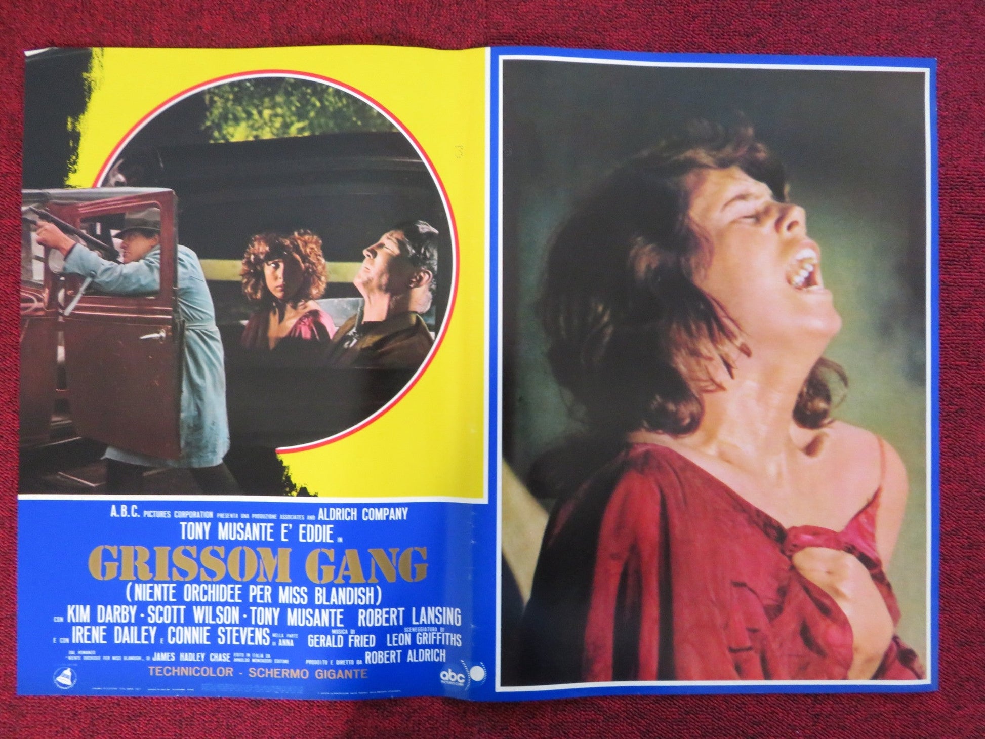 GRISSOM GANG - H ITALIAN FOTOBUSTA POSTER KIM DARBY SCOTT WILSON 1971 Rendezvous Cinema Movie posters