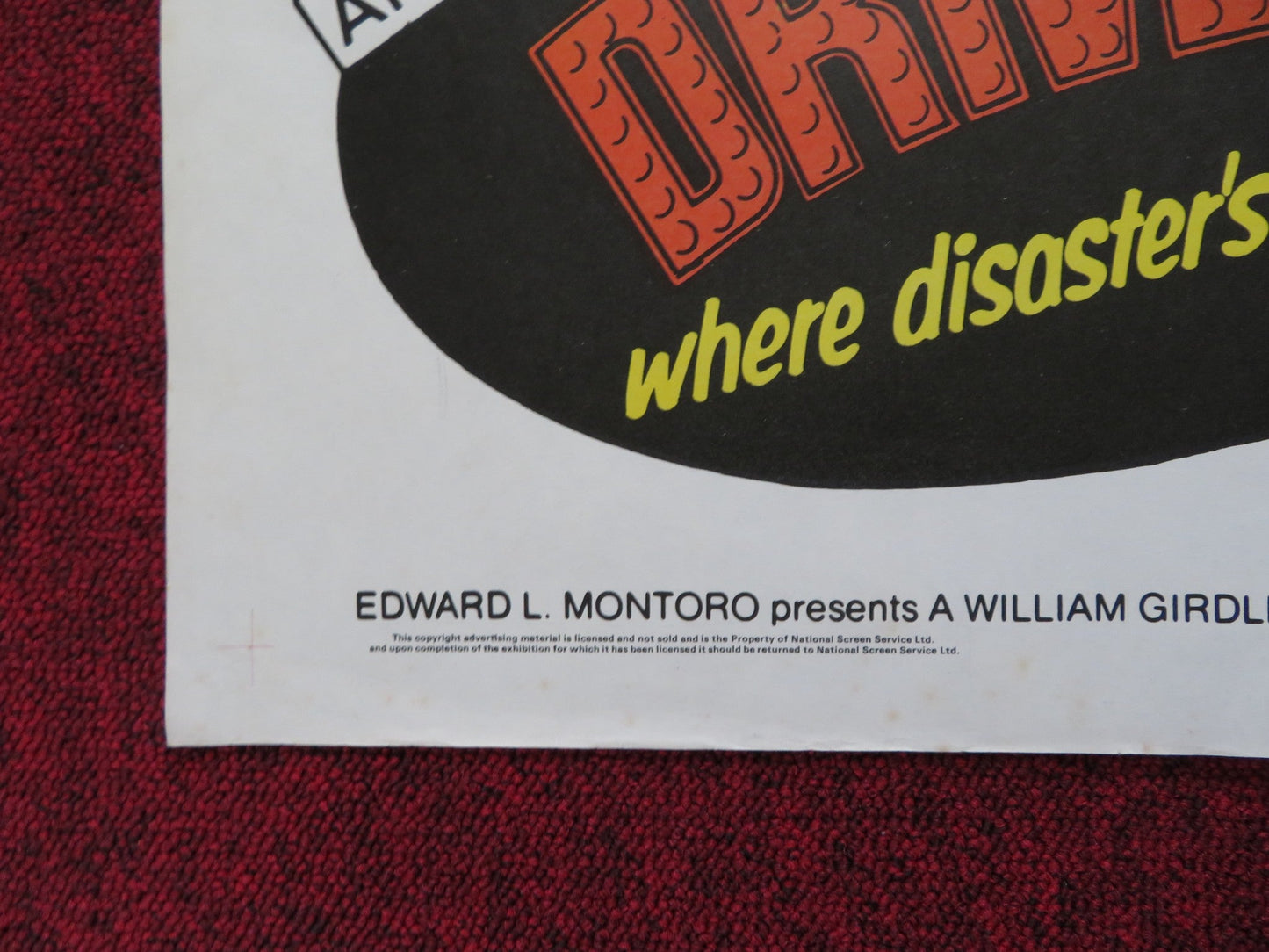 GRIZZLY UK QUAD POSTER FOLDED CRISTOPHER GEORGE ANDREW PRINE 1976 Rendezvous Cinema Movie posters