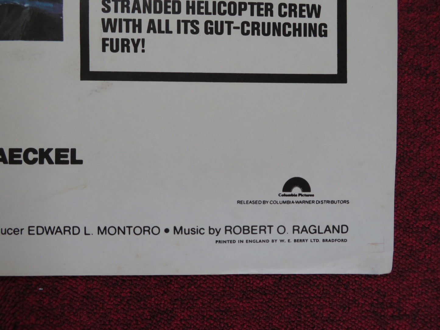 GRIZZLY UK QUAD POSTER FOLDED CRISTOPHER GEORGE ANDREW PRINE 1976 Rendezvous Cinema Movie posters