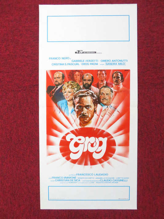 GROG ITALIAN LOCANDINA POSTER FRANCO NERO GABRIELE FERZETTI 1982 Rendezvous Cinema Movie posters