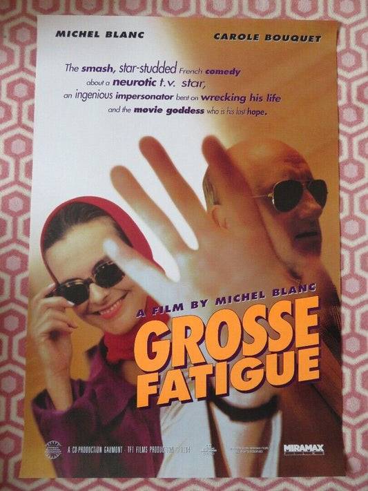 GROSSE FATIGUE/ DEAD TIRED US ONE SHEET ROLLED POSTER M BLANC C BOUQUET 1994 Movie posters