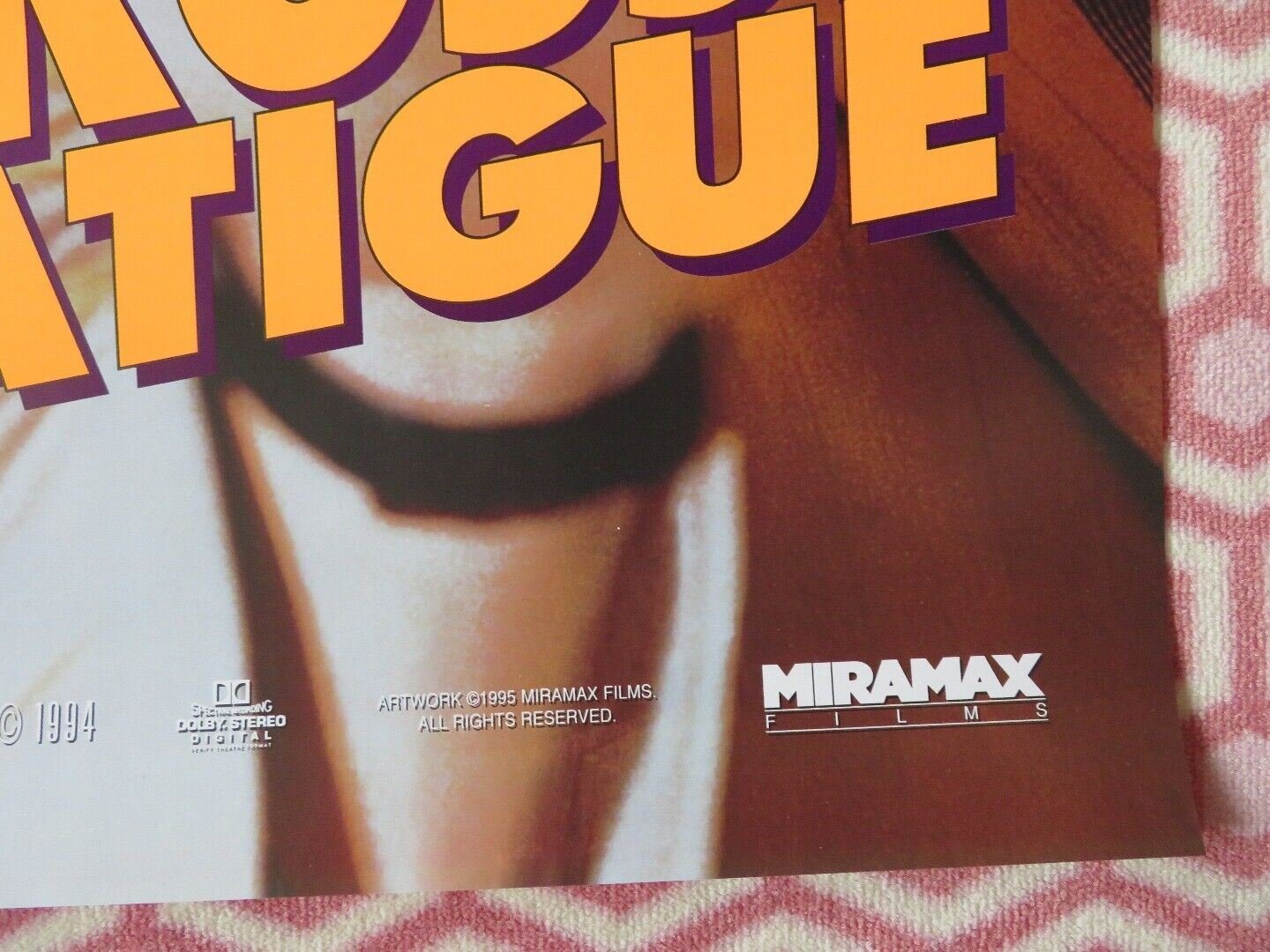 GROSSE FATIGUE/ DEAD TIRED US ONE SHEET ROLLED POSTER M BLANC C BOUQUET 1994 Movie posters