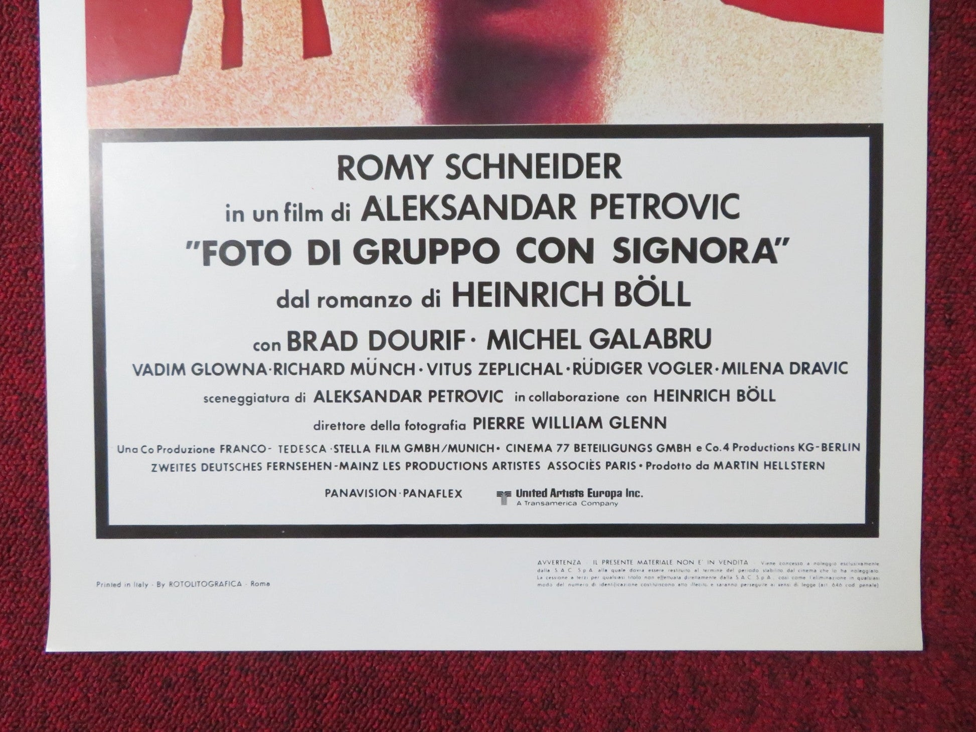 GROUP PORTRAIT WITH A LADY ITALIAN LOCANDINA POSTER ROMY SCHNEIDER 1977 Rendezvous Cinema Movie posters
