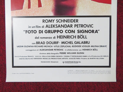 GROUP PORTRAIT WITH A LADY ITALIAN LOCANDINA POSTER ROMY SCHNEIDER 1977 Rendezvous Cinema Movie posters