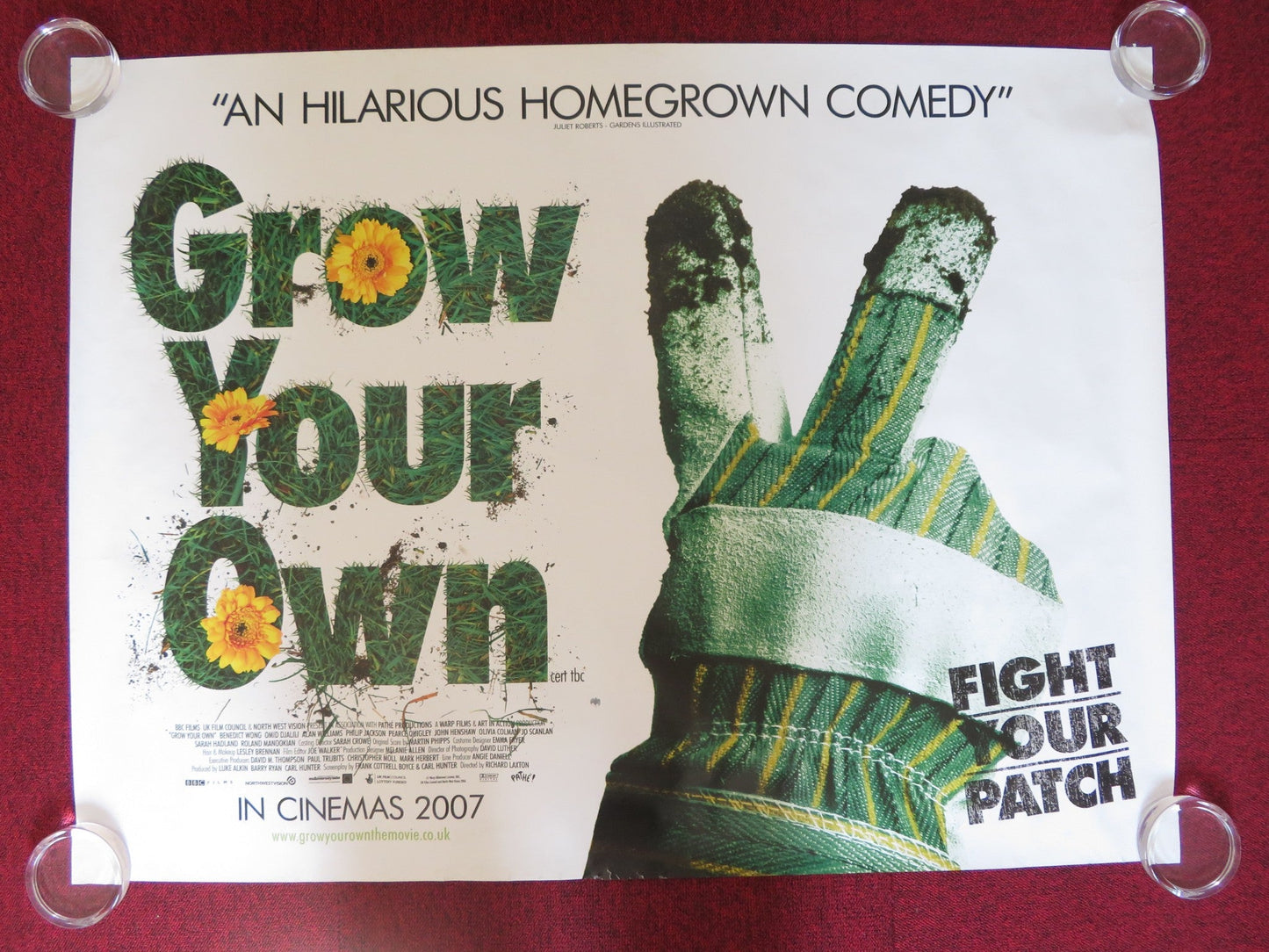 GROW YOUR OWN UK QUAD (30"x 40") ROLLED POSTER BENEDICT WONG EDDIE MARSAN 2007 Rendezvous Cinema Movie posters