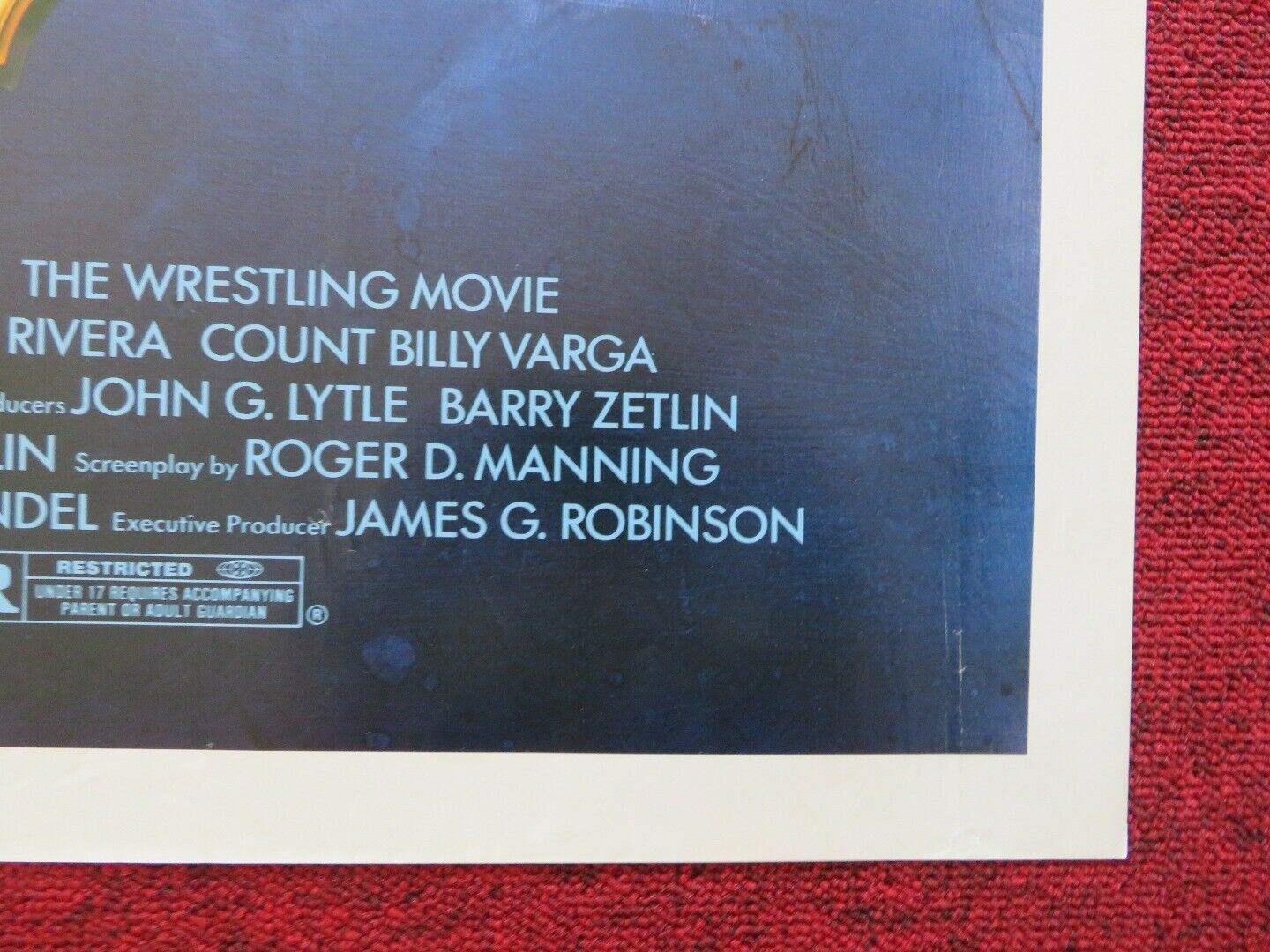 GRUNT! THE WRESTLING MOVIE FOLDED US ONE SHEET POSTER DICK MURDOCH 1985 - Rendezvous Cinema