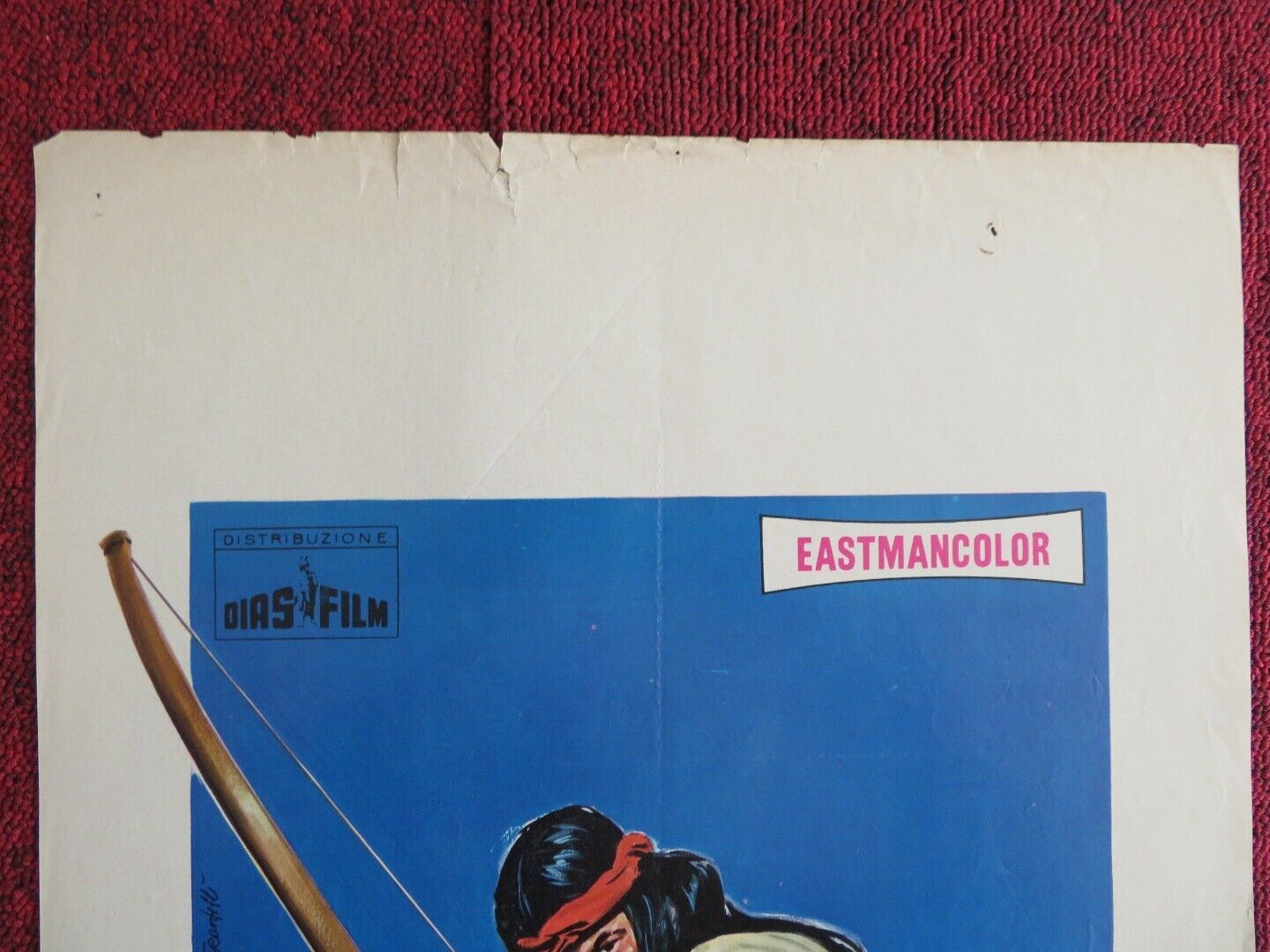 GUERRIERO ROSSO / Cry Blood, Apache ITALIAN LOCANDINA (27.5"x13") POSTER 1971 Movie posters