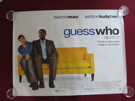 GUESS WHO UK QUAD (30"x 40") ROLLED POSTER BERNIE MAC ASHTON KUTCHER 2005 Rendezvous Cinema Movie posters