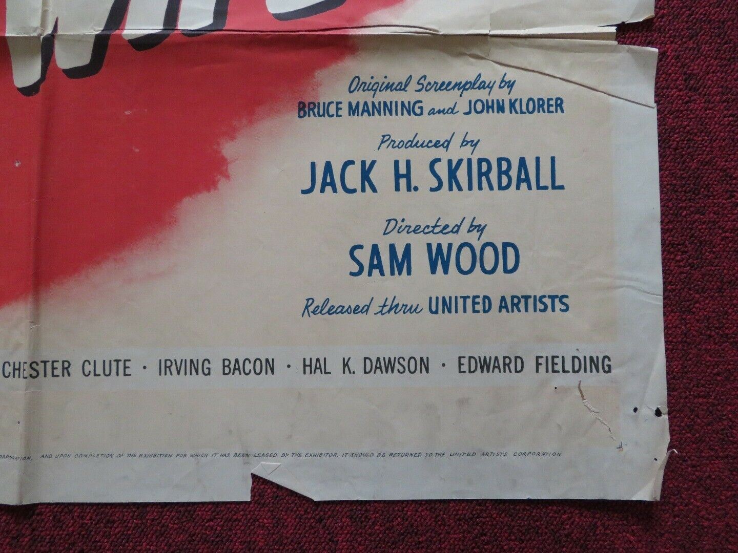 GUEST WIFE FOLDED US ONE SHEET POSTER CLAUDETTE COLBERT DON AMECHE 1945 - Rendezvous Cinema