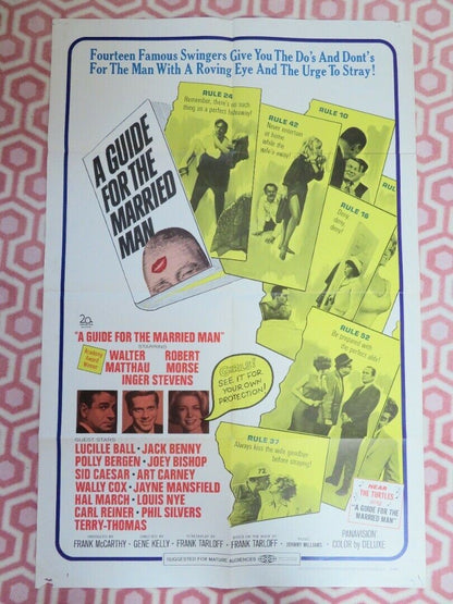 GUIDE FOR A MARRIED MAN FOLDED US ONE SHEET POSTER WALTER MATTHAU 1967 Movie posters