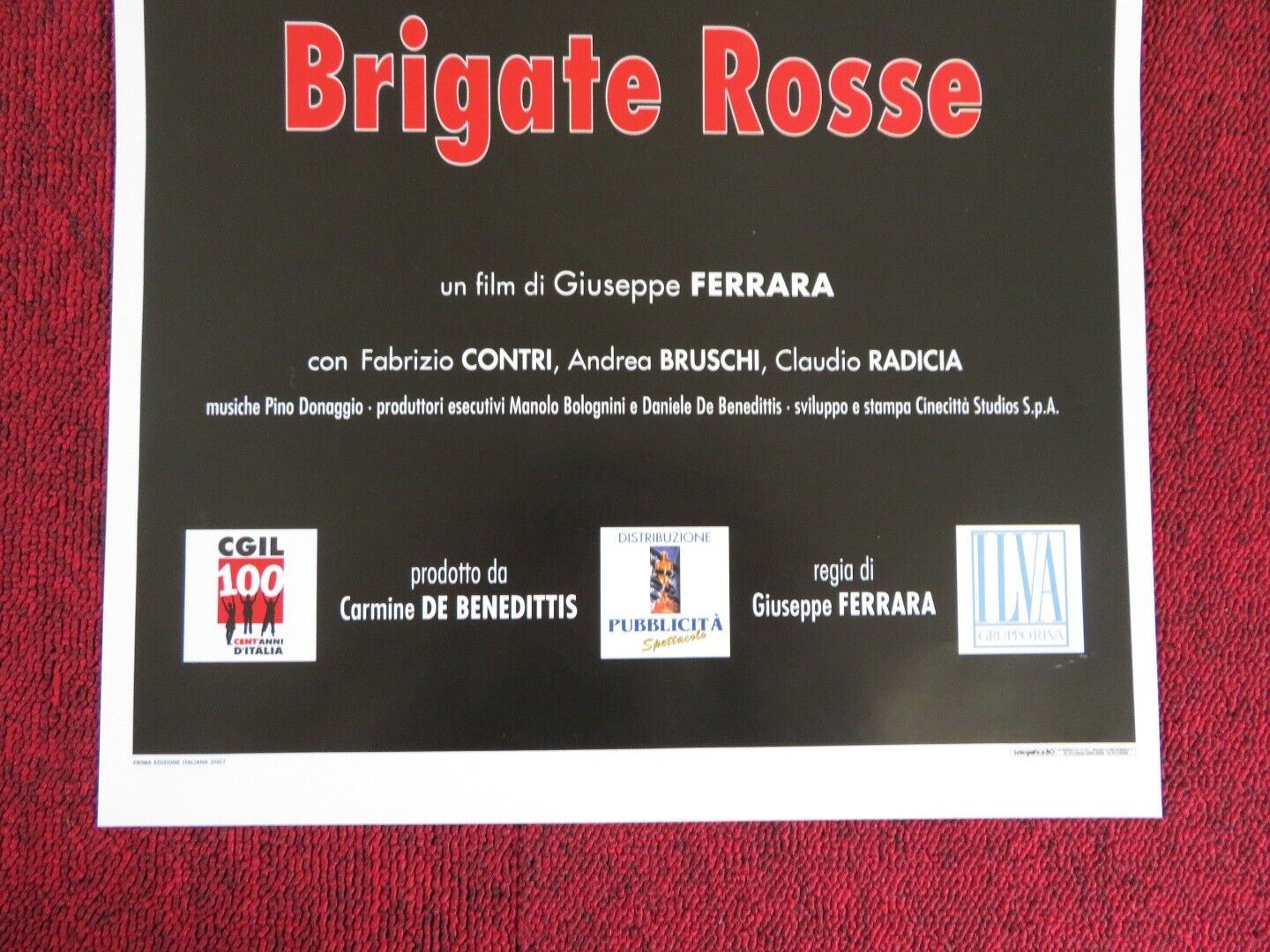 GUIDO CHE SFIDO LE BRIGATE ROSSE ITALIAN LOCANDINA (27.5"x13") POSTER 2007 Movie posters