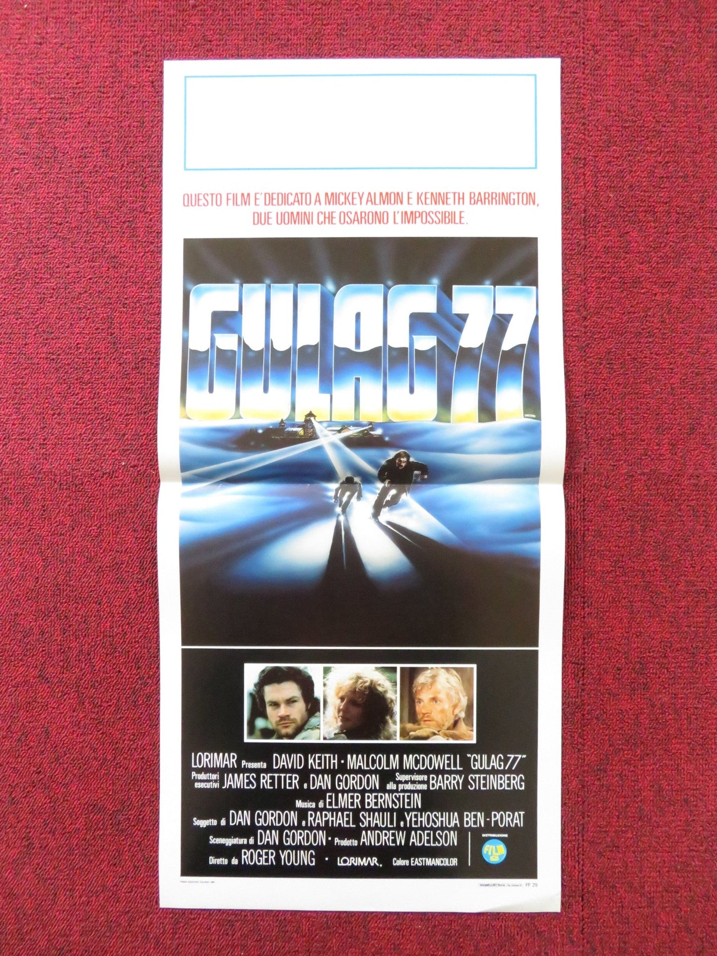 GULAG ITALIAN LOCANDINA POSTER MALCOM MCDOWELL DAVID KEITH 1985 Rendezvous Cinema Movie posters