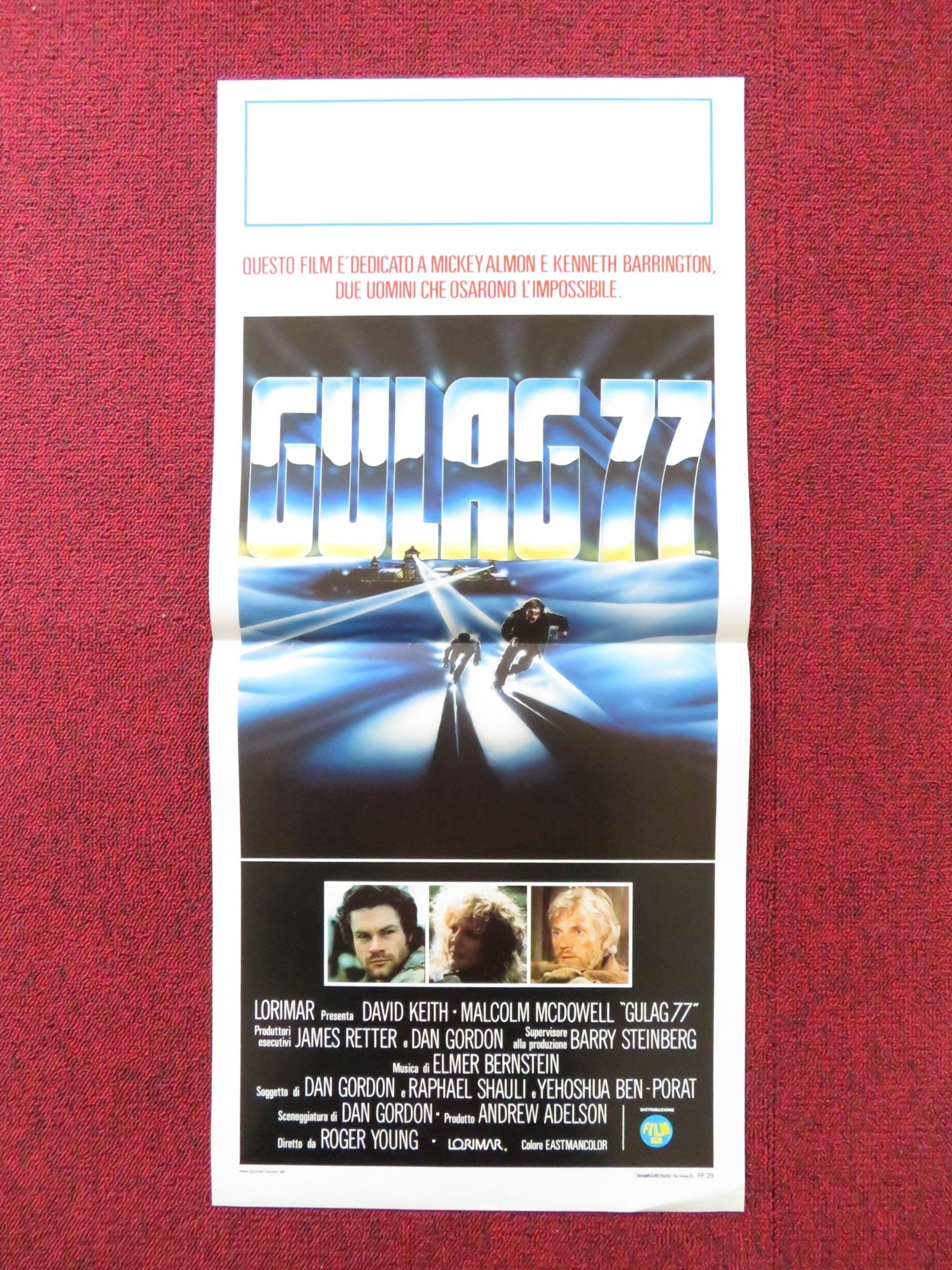 GULAG ITALIAN LOCANDINA POSTER MALCOM MCDOWELL DAVID KEITH 1985 Rendezvous Cinema Movie posters