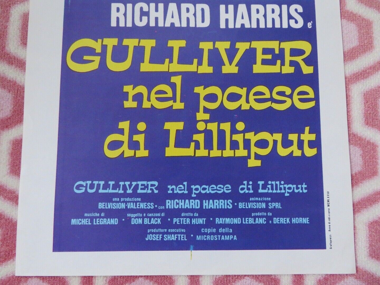 GULLIVER NEL PAESE DI LITLLIPUT ITALIAN LOCANDINA (27.5"x 13") POSTER 1977 Movie posters