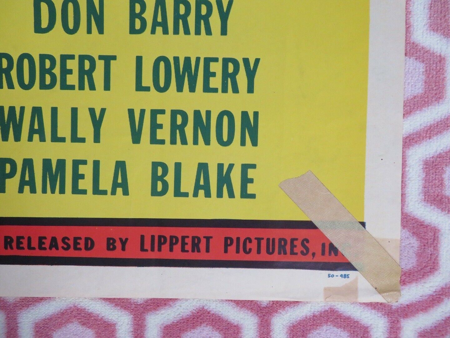 GUNFIRE FOLDED US ONE SHEET POSTER DON BARRY ROBERT LOWERY 1950 Movie posters