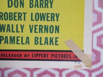 GUNFIRE FOLDED US ONE SHEET POSTER DON BARRY ROBERT LOWERY 1950 Movie posters