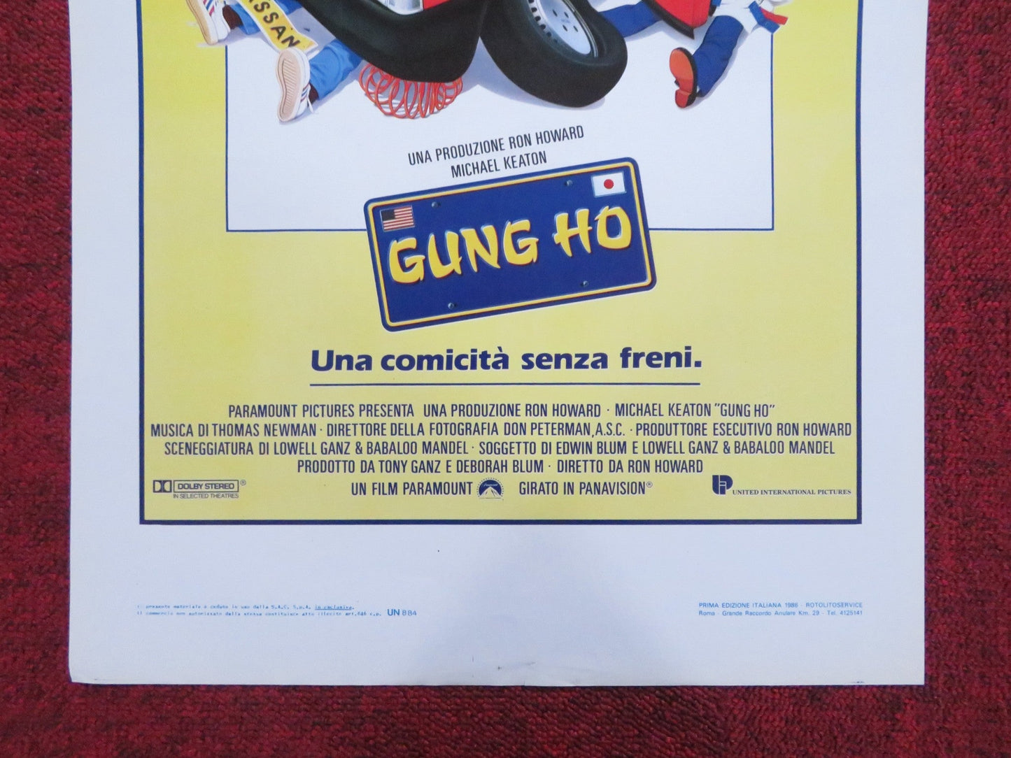 GUNG HO ITALIAN LOCANDINA POSTER MICHAEL KEATON GEDDE WATANABE 1986 Rendezvous Cinema Movie posters