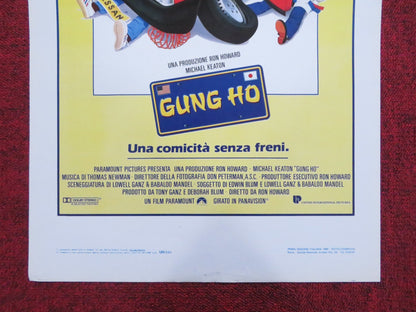 GUNG HO ITALIAN LOCANDINA POSTER MICHAEL KEATON GEDDE WATANABE 1986 Rendezvous Cinema Movie posters