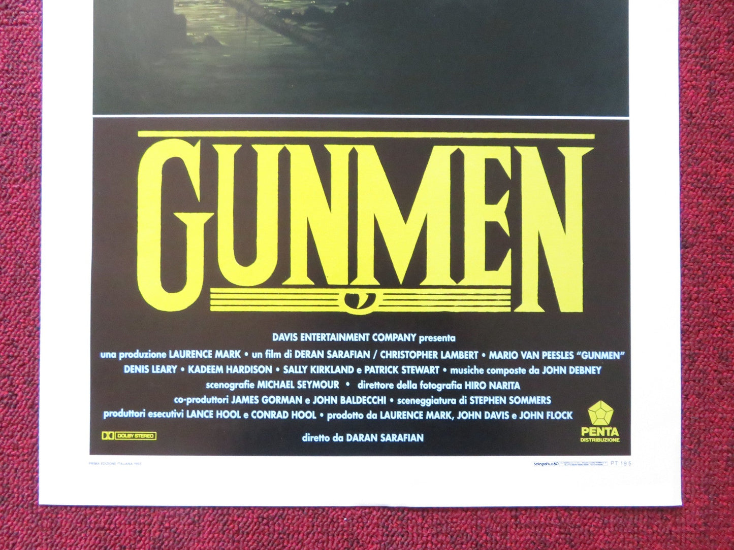 GUNMEN ITALIAN LOCANDINA POSTER CHRISTOPHER LAMBERT MARIO VAN PEEBLES 1993 Rendezvous Cinema Movie posters