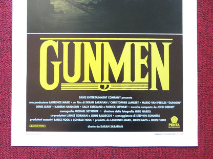 GUNMEN ITALIAN LOCANDINA POSTER CHRISTOPHER LAMBERT MARIO VAN PEEBLES 1993 Rendezvous Cinema Movie posters