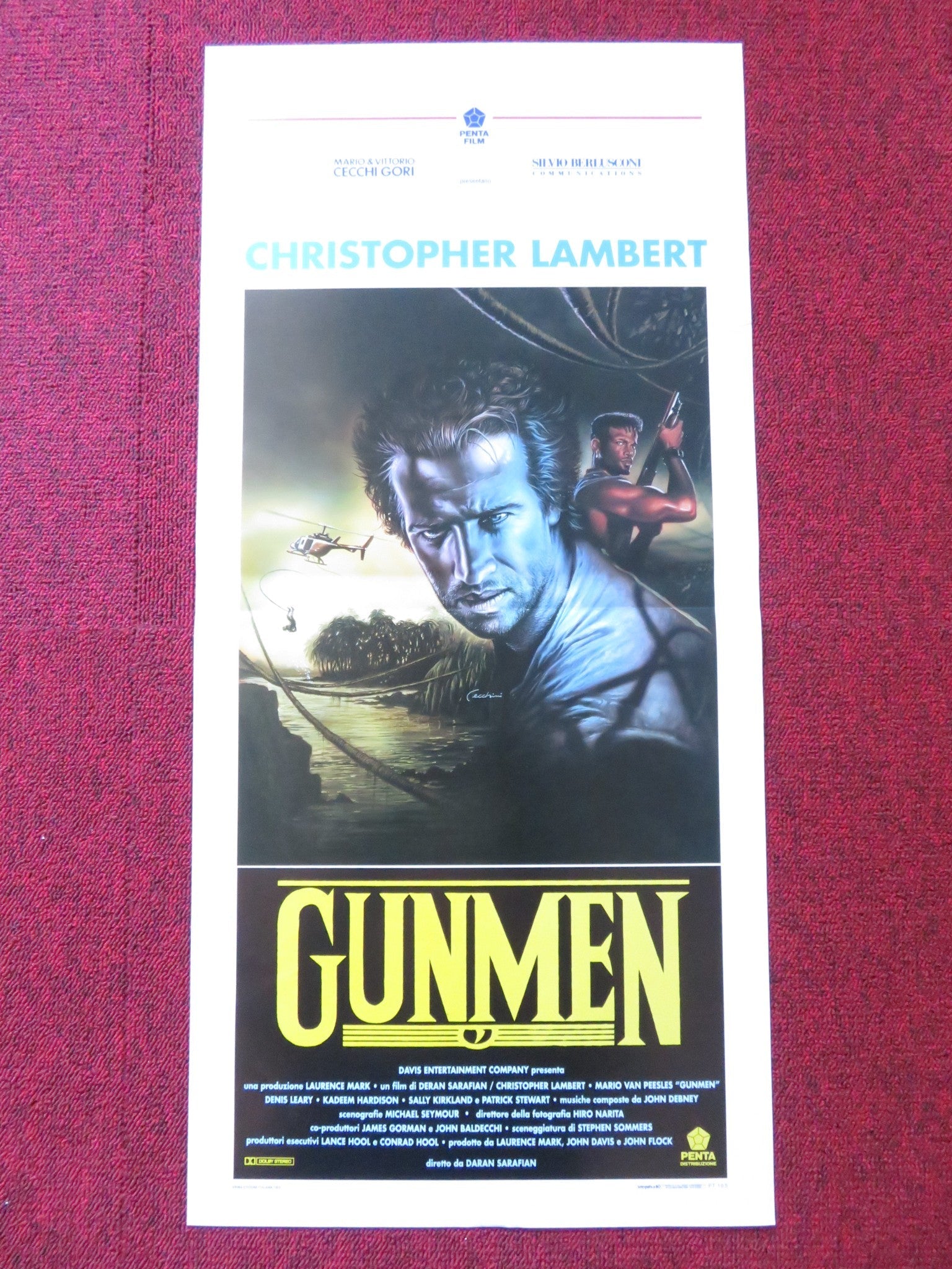 GUNMEN ITALIAN LOCANDINA POSTER CHRISTOPHER LAMBERT MARIO VAN PEEBLES 1993 Rendezvous Cinema Movie posters