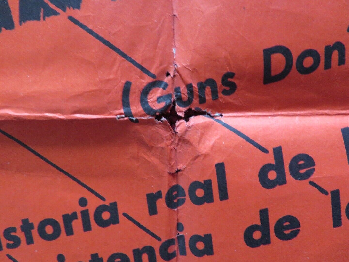 GUNS DON'T ARGUE FOLDED ARGENTINA POSTER MYRON HEALEY JEAN HARVEY 1957 - Rendezvous Cinema