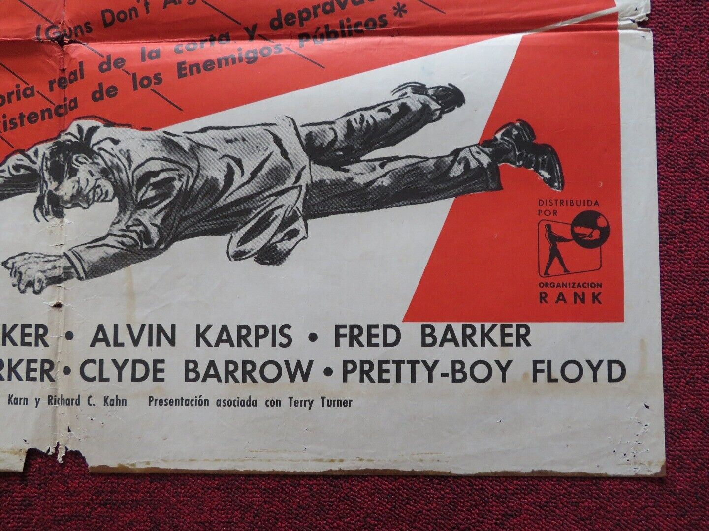 GUNS DON'T ARGUE FOLDED ARGENTINA POSTER MYRON HEALEY JEAN HARVEY 1957 - Rendezvous Cinema