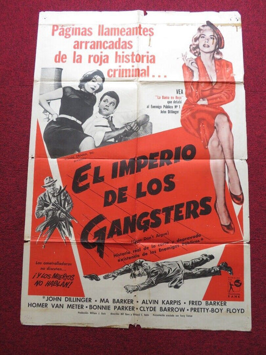 GUNS DON'T ARGUE FOLDED ARGENTINA POSTER MYRON HEALEY JEAN HARVEY 1957 - Rendezvous Cinema