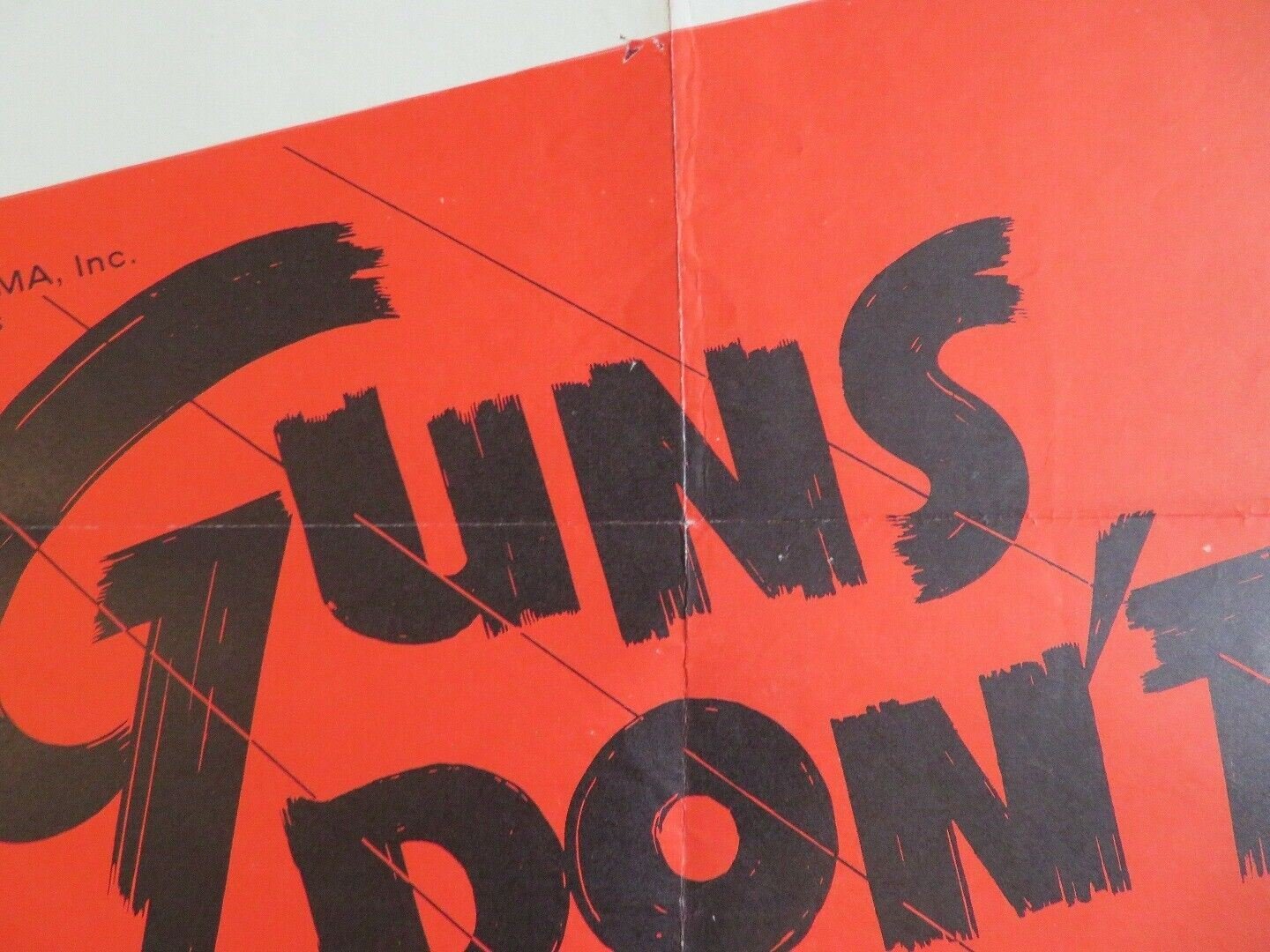 GUNS DON'T ARGUE US ONE SHEET POSTER JOHN DILLINGER MA BARKER 1957 - Rendezvous Cinema