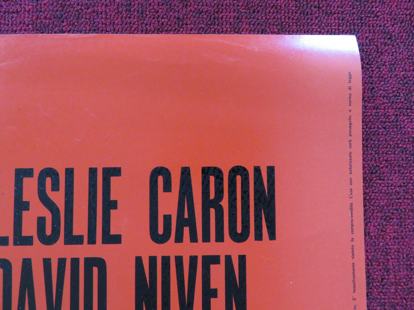 GUNS OF DARKNESS - A ITALIAN FOGLIO POSTER LESLIE CARON DAVID NIVEN 1962 Rendezvous Cinema Movie posters