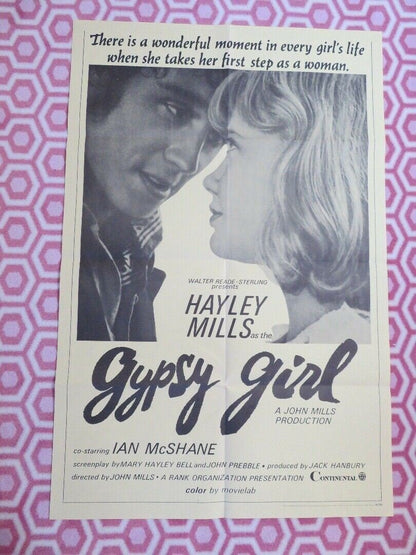 GYPSY GIRL 1966 US ONE SHEET POSTER HAYLEY MILLS IAN McSHANE RARE Movie posters
